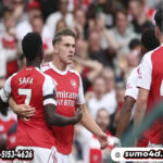 Selebrasi Viktor Gyokeres dalam laga Arsenal vs Leeds United di Premier League 2025/2026, Sabtu (23/8/2025).