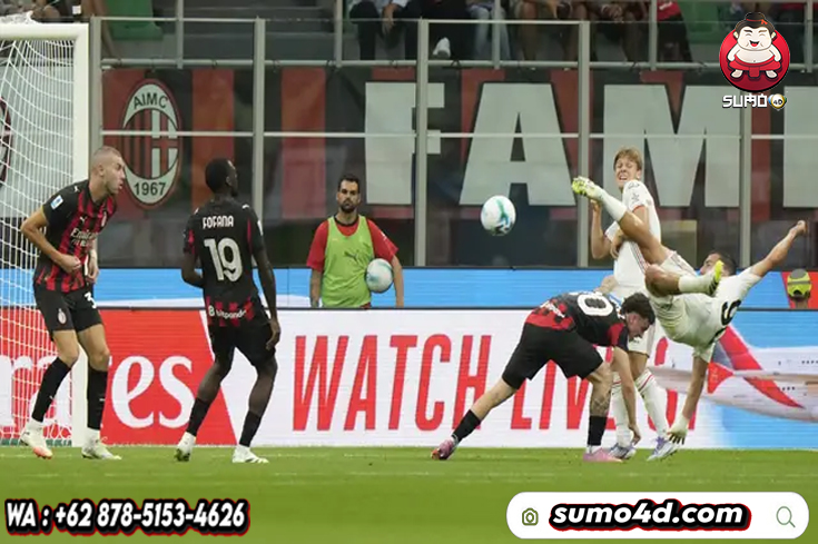 Federico Bonazzoli mencetak gol kedua Cremonese ke gawang AC Milan di San Siro, Minggu (24/08/2025) dini hari WIB.