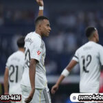 Kylian Mbappe merayakan golnya ke gawang Osasuna di laga perdana La Liga 2025/2026