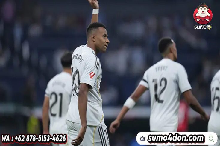 Kylian Mbappe merayakan golnya ke gawang Osasuna di laga perdana La Liga 2025/2026
