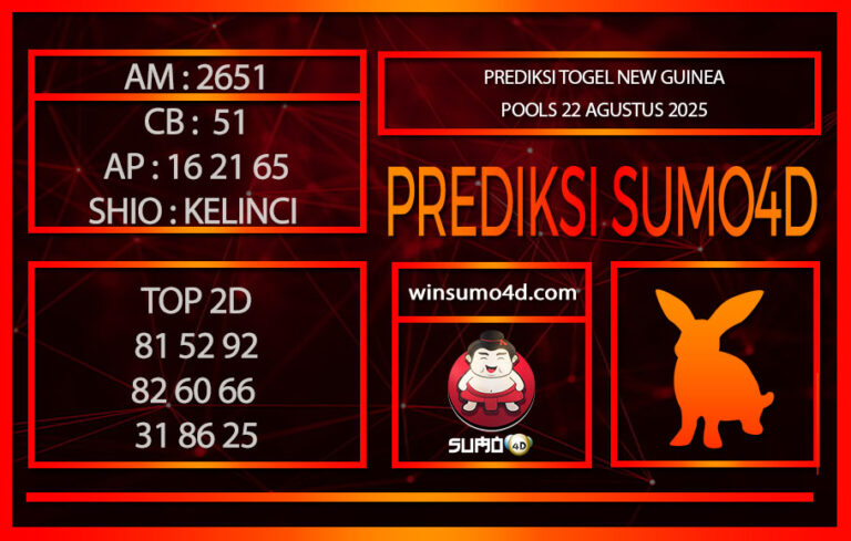 PREDIKSI TOGEL NEW GUINEA POOLS 22 AGUSTUS 2025