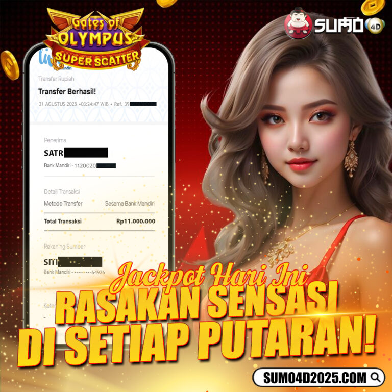 BUKTI JACKPOT KEMENANGAN SLOT PRAGMATIC TANGGAL 31 AGUSTUS 2025
