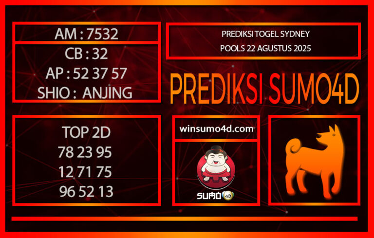 PREDIKSI TOGEL SYDNEY POOLS 22 AGUSTUS 2025