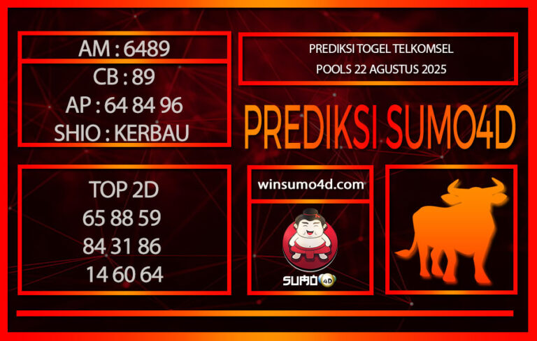 PREDIKSI TOGEL TELKOMSEL POOLS 22 AGUSTUS 2025