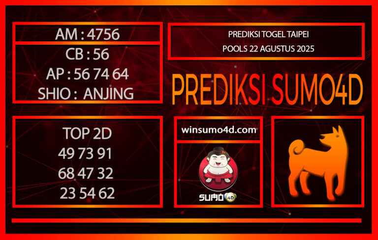 PREDIKSI TOGEL TAIPEI POOLS 22 AGUSTUS 2025