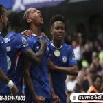 Skuad Chelsea merayakan gol Joao Pedro ke gawang Fulham di pekan ketiga Premier League 2025/2026