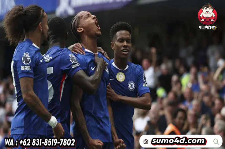 Skuad Chelsea merayakan gol Joao Pedro ke gawang Fulham di pekan ketiga Premier League 2025/2026