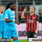 Gelandang AC Milan, Luka Modric saat tampil melawan Napoli di Serie A 2025-2026.
