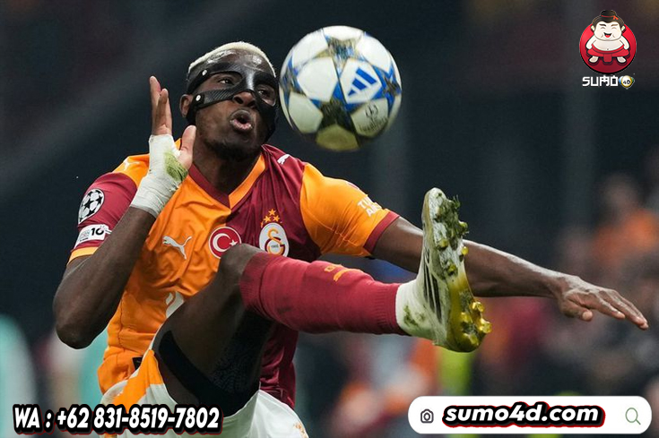 Victor Osimhen dalam laga Liga Champions antara Galatasaray vs Bodo/Glimt,