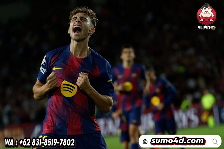 Selebrasi pemain Barcelona, Fermin Lopez.