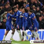 Selebrasi Trevoh Chalobah dkk. dalam laga Liga Inggris antara Chelsea vs Arsenal,