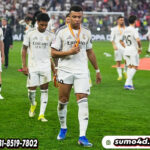Ekspresi kecewa Kylian Mbappe setelah kalah dalam laga final Piala Super Spanyol, Barcelona vs Real Madrid di King Abdullah Sports City Stadium, Jeddah, 12 Januari 2026